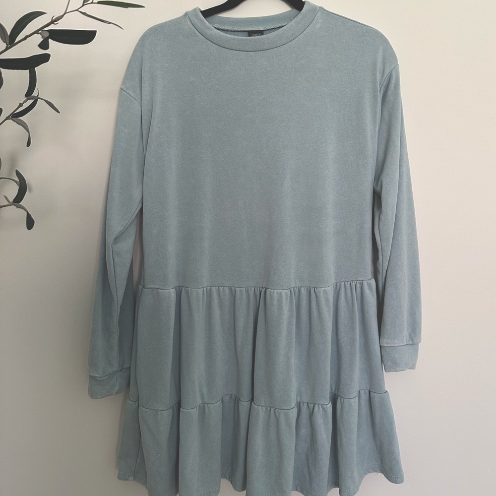 Wild fable baby blue long sleeve mini dress - size xs